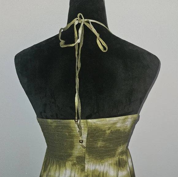 New York & Company Green & White Tie-Dye Maxi Dress - Size XL NWOT - Picture 5 of 8